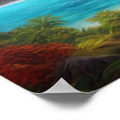 Golden Horizon, Sonnenuntergang am Strand Poster (Ecke)