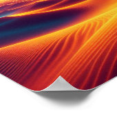 Golden Horizon Sunset Desert Glow Dream Poster (Ecke)