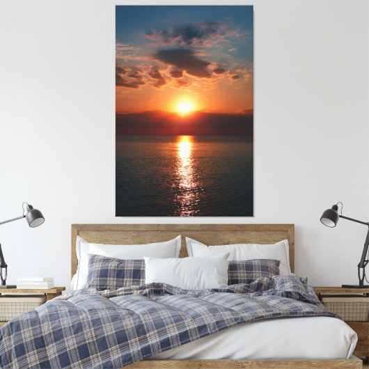 Golden Horizon: Sunset Over the Sea Leinwanddruck (Insitu (Schlafzimmer))