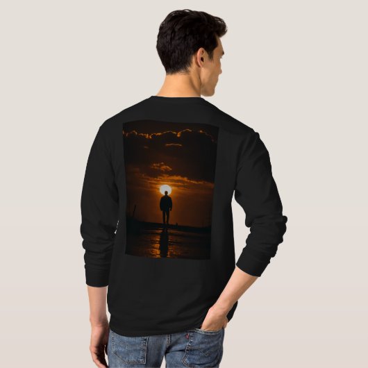 "Golden Horizon: Sunset Vibes T-Shirt" T-Shirt (Schwarz voll)