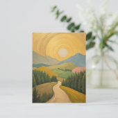Golden Horizon Trail Postkarte (Stehend Vorderseite)