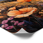 Golden Horizon Wildblume Fjord Poster (Ecke)