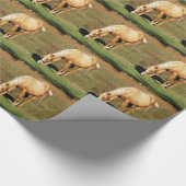 Golden Horse Glossy Wrapping Paper Geschenkpapier (Ecke)