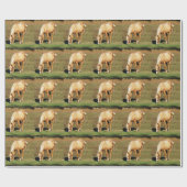 Golden Horse Glossy Wrapping Paper Geschenkpapier (Flach)
