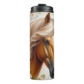Golden Horse Head Floral Beauty Thermosbecher (Vorderseite)