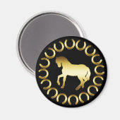 GOLDEN HORSE MAGNET (Vorderseite/Rückseite)