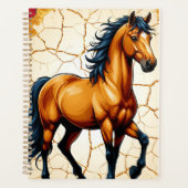 Golden Horse With Flowing Black Mane Planer (Vorderseite)