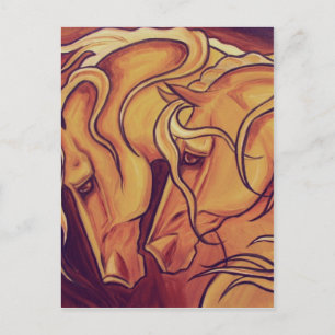 Golden Horses Postkarte