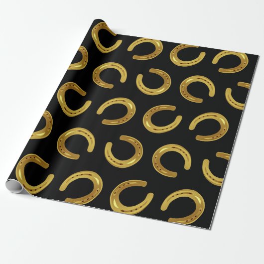 Golden horseshoe geschenkpapier (Ungerollt)