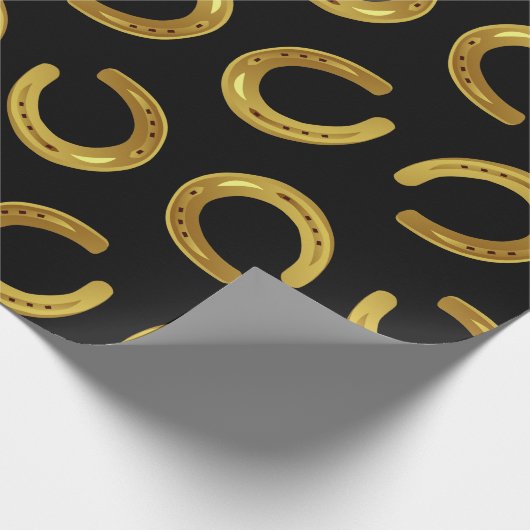 Golden horseshoe geschenkpapier (Ecke)