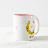 Golden Horseshoe & Herz Zweifarbige Tasse (VorderseiteRechts)