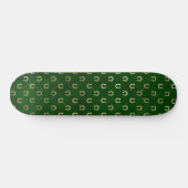 Golden Horseshoe Lucky Charm St Patricks Day Skateboard (Horizontal)