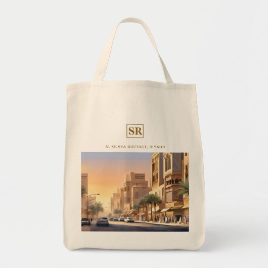 Golden Hour Al-Olaya District, Riyadh Tote Bag Tragetasche (Vorne)