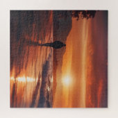 Golden Hour Beach Walking Man Puzzle (Horizontal)
