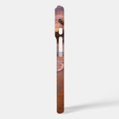 Golden Hour Beach Waves Photo Monogram iPhone Case (Rückseite / Links)