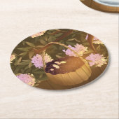 Golden Hour Blackberry Basket Runder Pappuntersetzer (Angewinkelt)