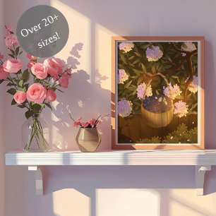 Golden Hour Blaubeerkorb Poster