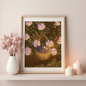 Golden Hour Blueberry Basket Poster