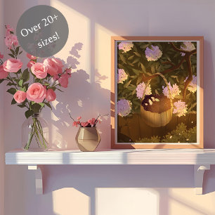 Golden Hour Brombeerkorb Poster