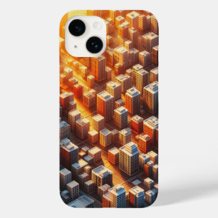 Golden Hour Cityscape-Handyhülle - Isometrisches 3 Case-Mate iPhone 14 Hülle