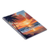 Golden Hour Cove | Tropical Ocean Watercolor Notizblock (Rechte Seite)