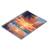 Golden Hour Cove | Tropical Ocean Watercolor Notizblock (Linke Seite)