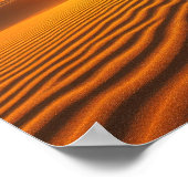 Golden Hour Desert Sand Dunes Sunset Photography Poster (Ecke)