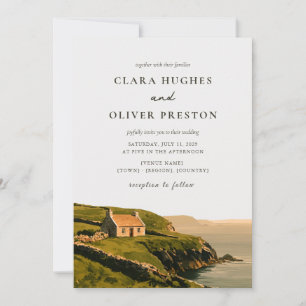 Golden Hour Dingle Cottage Irische Hochzeit an der Einladung