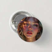 Golden Hour Dream - Radiant Angelo Portrait Button (Vorne & Hinten)