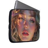 Golden Hour Dream - Radiant Angelo Portrait Laptopschutzhülle (Vorne Rechts)