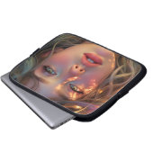 Golden Hour Dream - Radiant Angelo Portrait Laptopschutzhülle (Vorne Knopf)