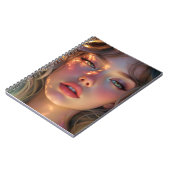 Golden Hour Dream - Radiant Angelo Portrait Notizblock (Linke Seite)