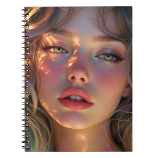 Golden Hour Dream - Radiant Angelo Portrait Notizblock (Vorderseite)