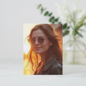 Golden Hour Elegante Postkarte (Stehend Vorderseite)