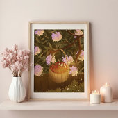 Golden Hour Erdbeerkorb Poster
