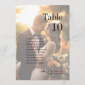 Golden Hour Foto Wedding Guest Names Tischnummer (Vorderseite)