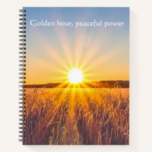 Golden Hour Friedliche Kraft Sonnenstrahl Notizblock
