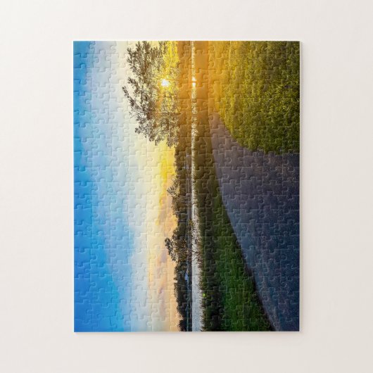 Golden Hour Glow am Charles Park Puzzle (Vertikal)