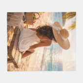 Golden Hour Glückseligkeit Fleecedecke (Vorderseite (Horizontal))