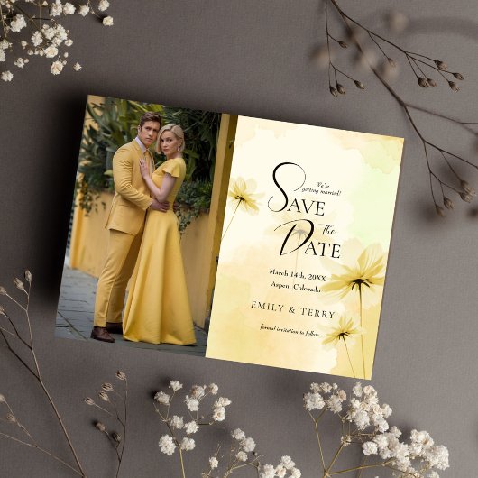 Golden Hour Grace Foto Wedding Save the Date Postkarte