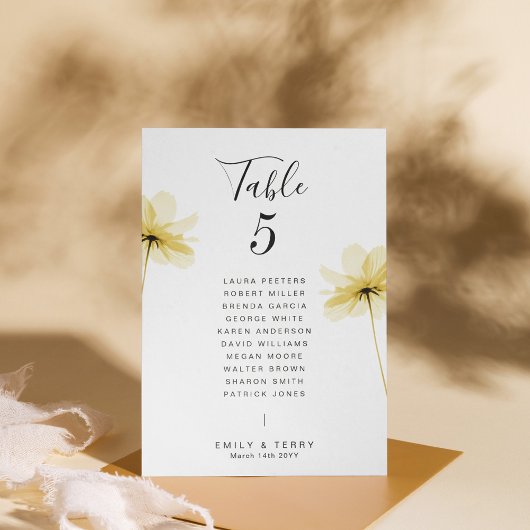 Golden Hour Grace Wedding Guest Names Tischnummer
