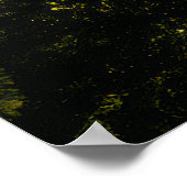 Golden Hour Misty Peaks Evergreen Forest Art Poster (Ecke)