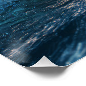 Golden Hour Ocean Waves Crashing on Rocks Sunset Poster (Ecke)