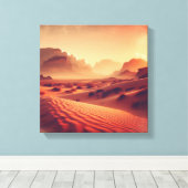 Golden Hour Over Desert Cliffs – Canvas Print Leinwanddruck (Insitu (Holzboden))