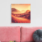 Golden Hour Over Desert Cliffs – Canvas Print Leinwanddruck (Insitu (Wohnzimmer))