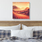 Golden Hour Over Desert Cliffs – Canvas Print Leinwanddruck (Insitu (Schlafzimmer))