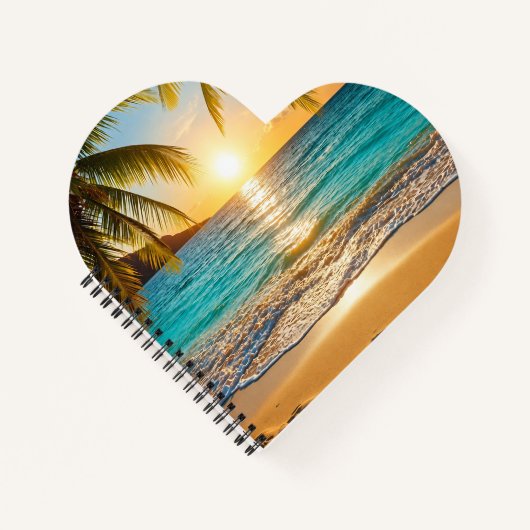 Golden Hour Palm Beach Notizblock (Vorderseite)