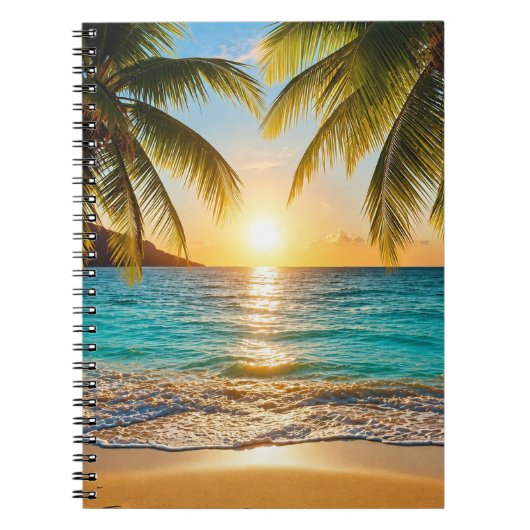 Golden Hour Palm Beach Notizblock (Vorderseite)
