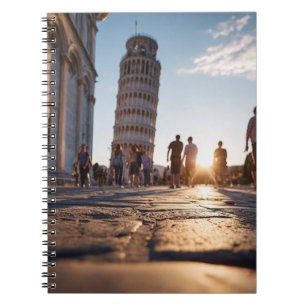 Golden Hour Pisa Tower Notebook Notizblock