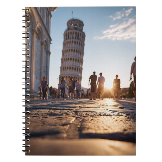 Golden Hour Pisa Tower Notebook Notizblock (Vorderseite)
